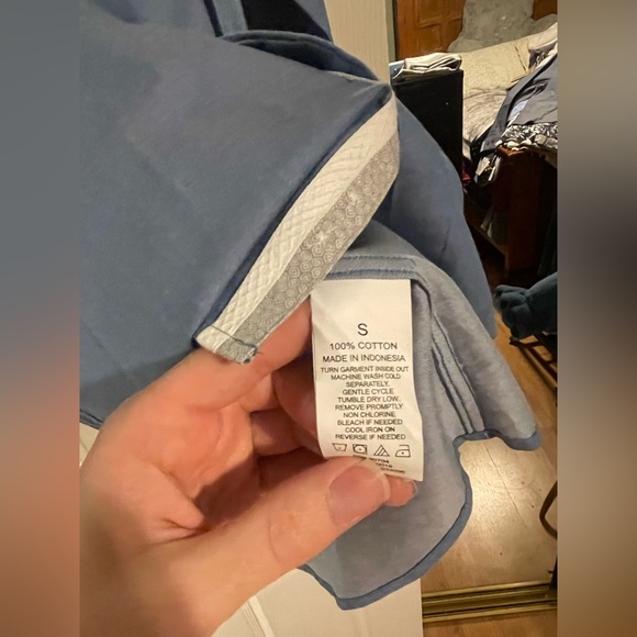 Men’s Ryan Seacrest Blue Buttonup Shirt Size Small - Picture 3 of 3